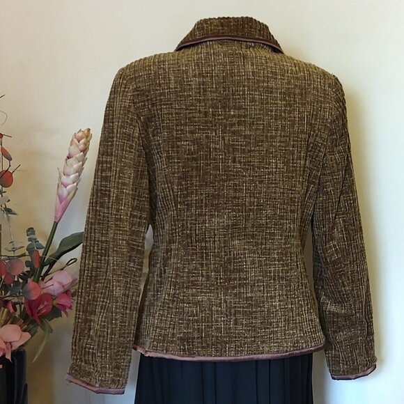 NWT Comfy Lined Light Brown Blazer Jacket Spring Fall Winter Jackets M - Picture 6 of 6